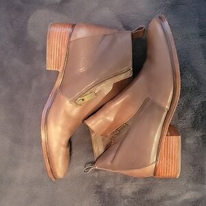 Cole Haan brown leather ankle booties
